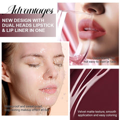 evpct dual-ended design combining liner and lipstick in one tool