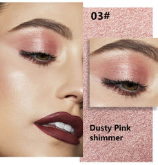 evpct Dusty Pink Champagne palette swatches show rich color payoff for bold looks.