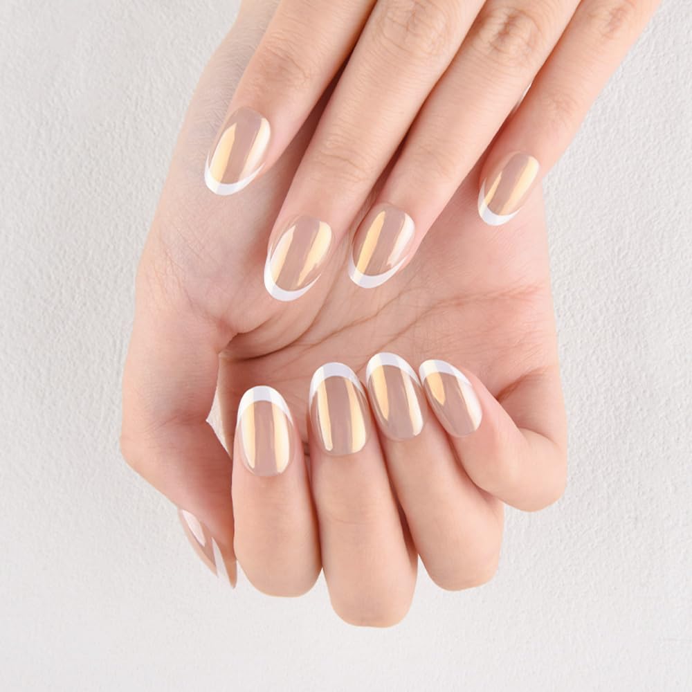 evpct French Tip Nails white tips deliver crisp modern contrast