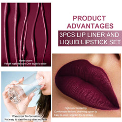evpct labial dos-en-uno plum mate, tono ciruela para estilo elegante