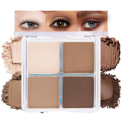 evpct Nude Brown Matte Quad front view showcases versatile matte shades for everyday wear.