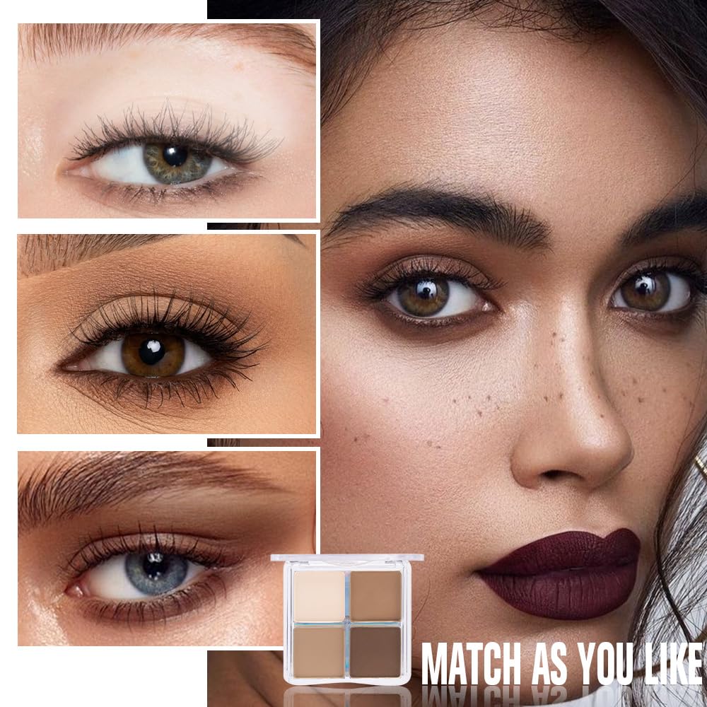 evpct Nude Brown Matte Quad natural look with soft nude pink and neutral tones for daytime wear.