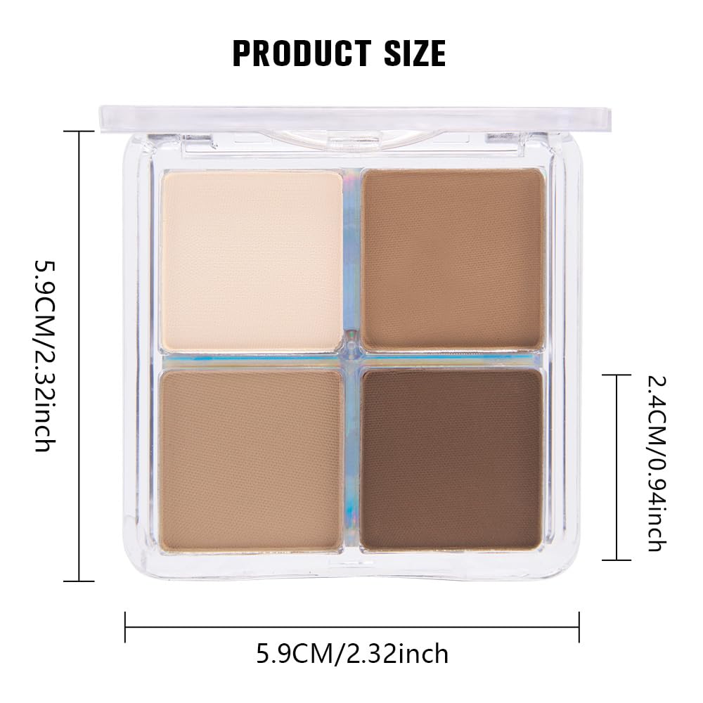 evpct Nude Brown Matte Quad smoky-eye option shows depth with a defined brown shade.