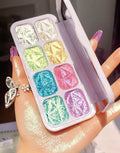 evpct 8-Color Face Highlighter Palette – Multichrome Iridescent Shimmer for Cheeks & Eyes