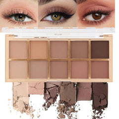 Paleta evpct con diez tonos piel natural en acabado mate para looks naturales.