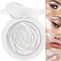 evpct Pearl White Silver Highlighter palette close-up swatches for radiant skin.
