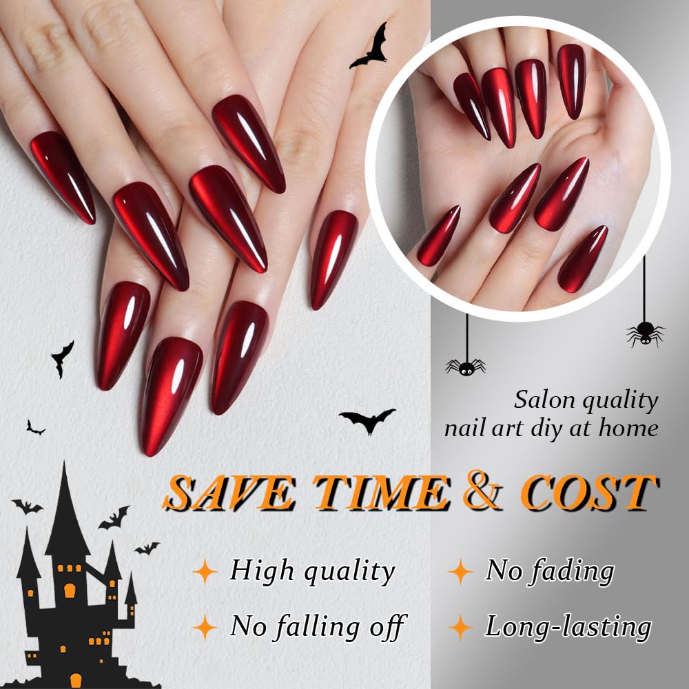 evpct reusable press-on nails kit showing adhesive tabs for easy application