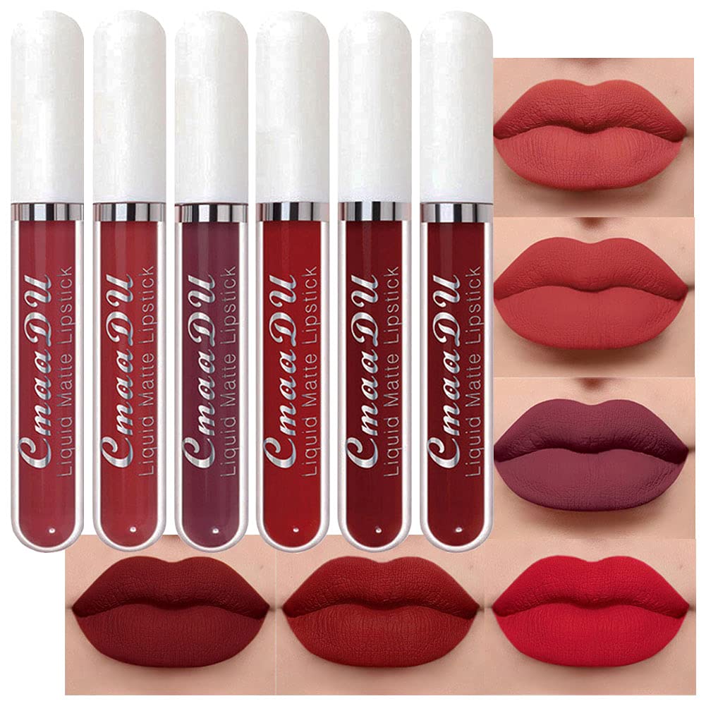 evpct set de 6 labiales mate, muestra completa de colores para looks diarios