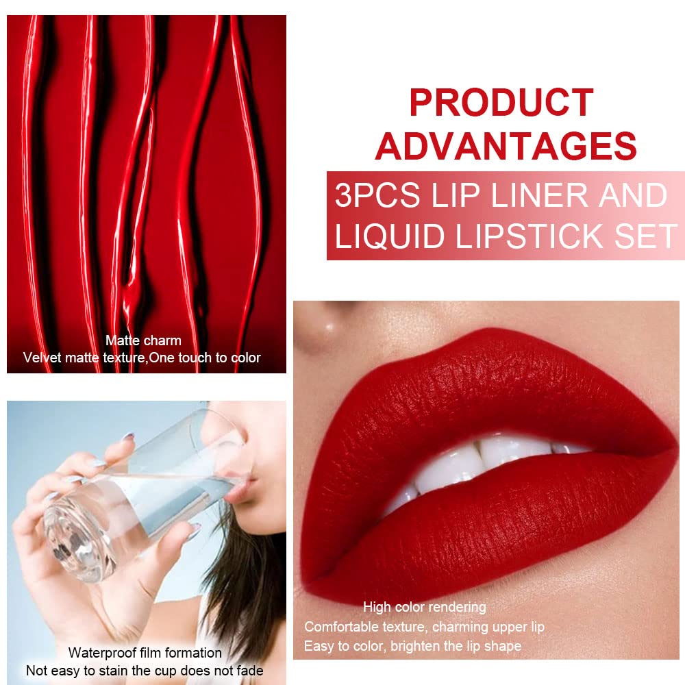 evpct set-labial-3-piezas-rojo-mate: trío completo para estilos variados