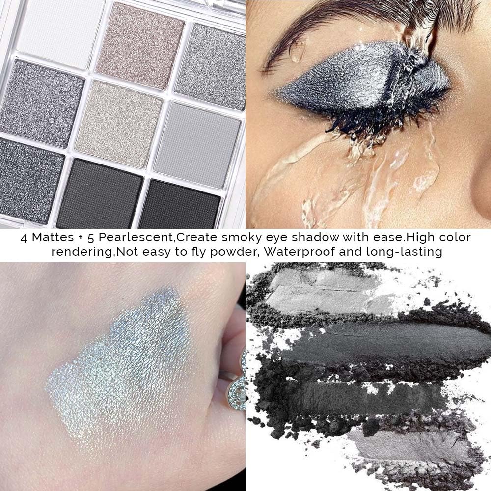 evpct velvety matte metallic shimmer shades glide smoothly for blending.