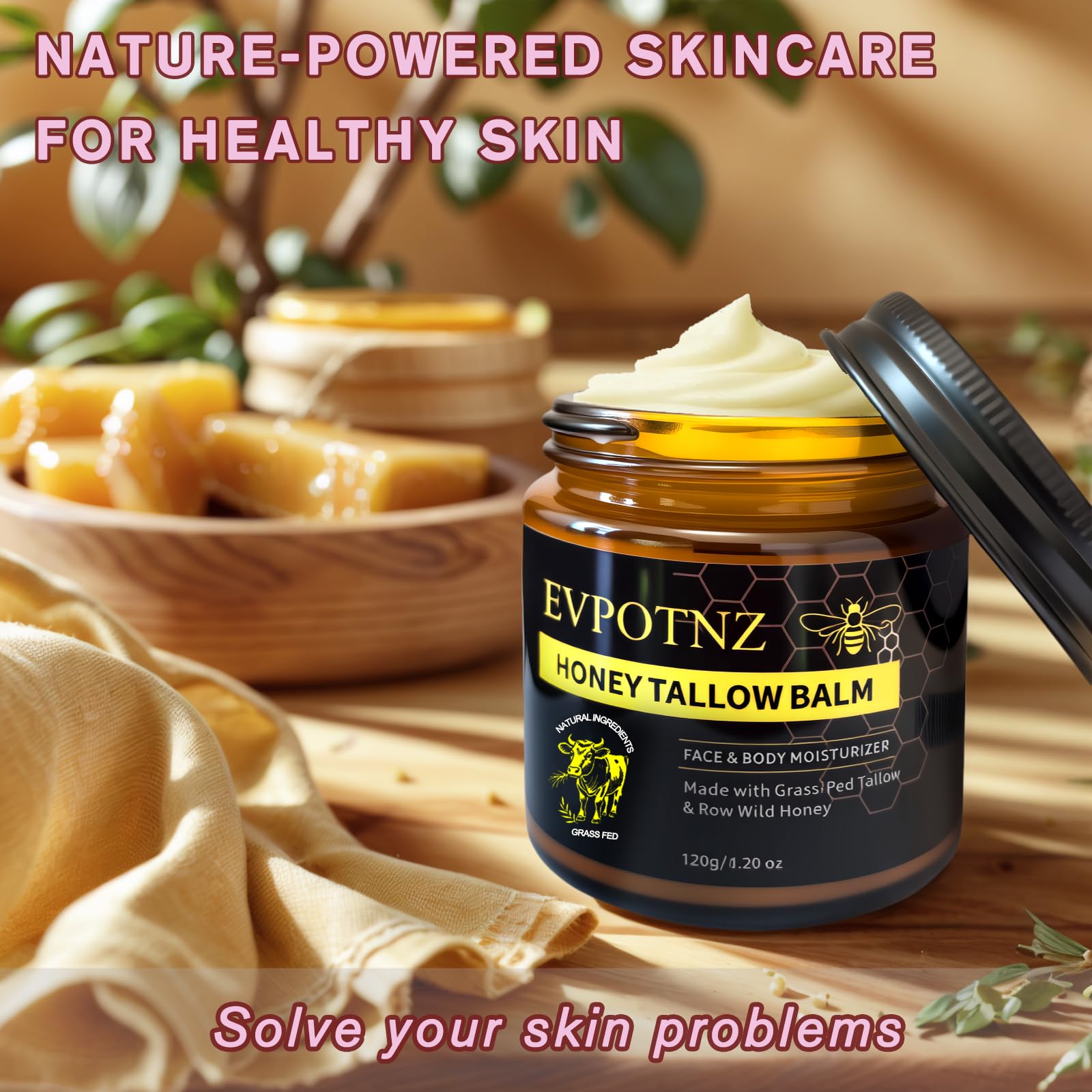 EVPOTNZ balm aplicación fácil, sin grasa.
