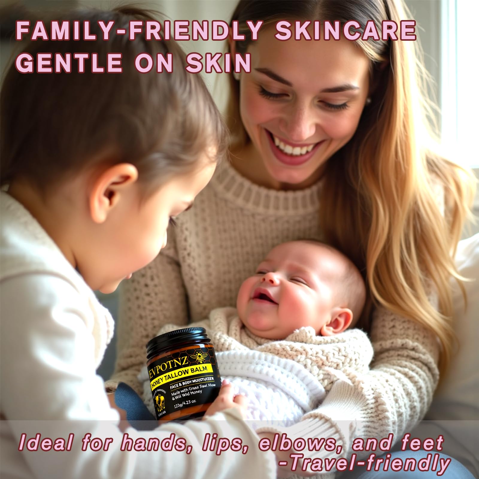 EVPOTNZ balm multiusos para rostro, manos y cuerpo.