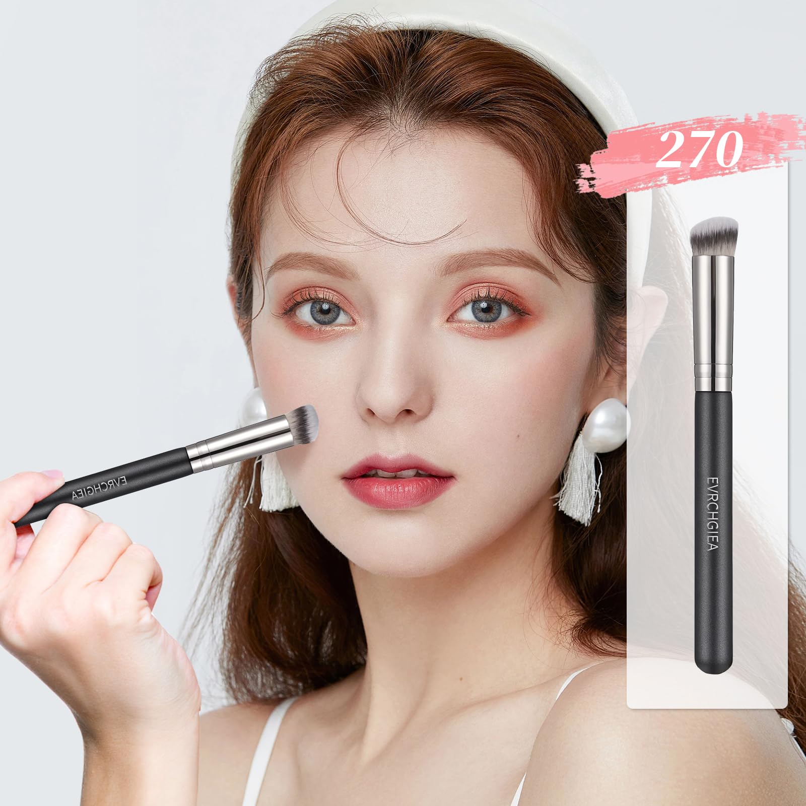 EVRCHGIEA mini precision concealer brush 270mini for quick spot concealing.
