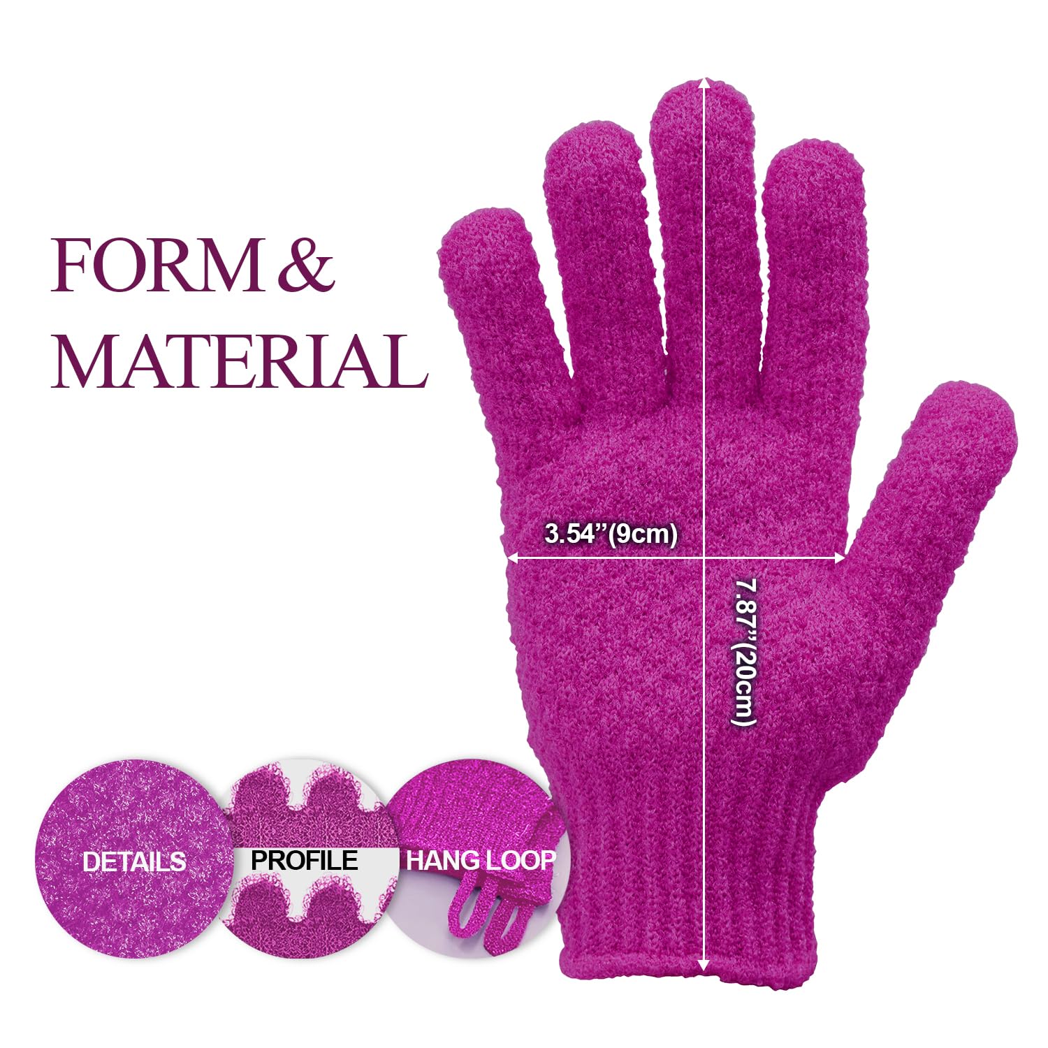 Evridwear guantes exfoliantes mostrando aplicación de espuma de jabón para limpieza profunda