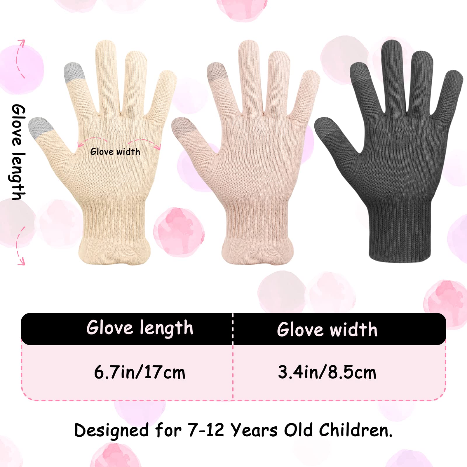 Paquete doble Evridwear, guantes para uso continuo en niños.