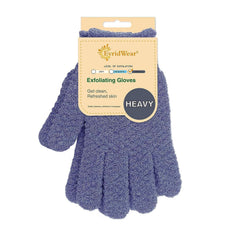 Evridwear exfoliating glove front view for smoother body skin