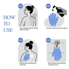 Evridwear exfoliating glove close-up texture highlights soft, effective scrubbing action.