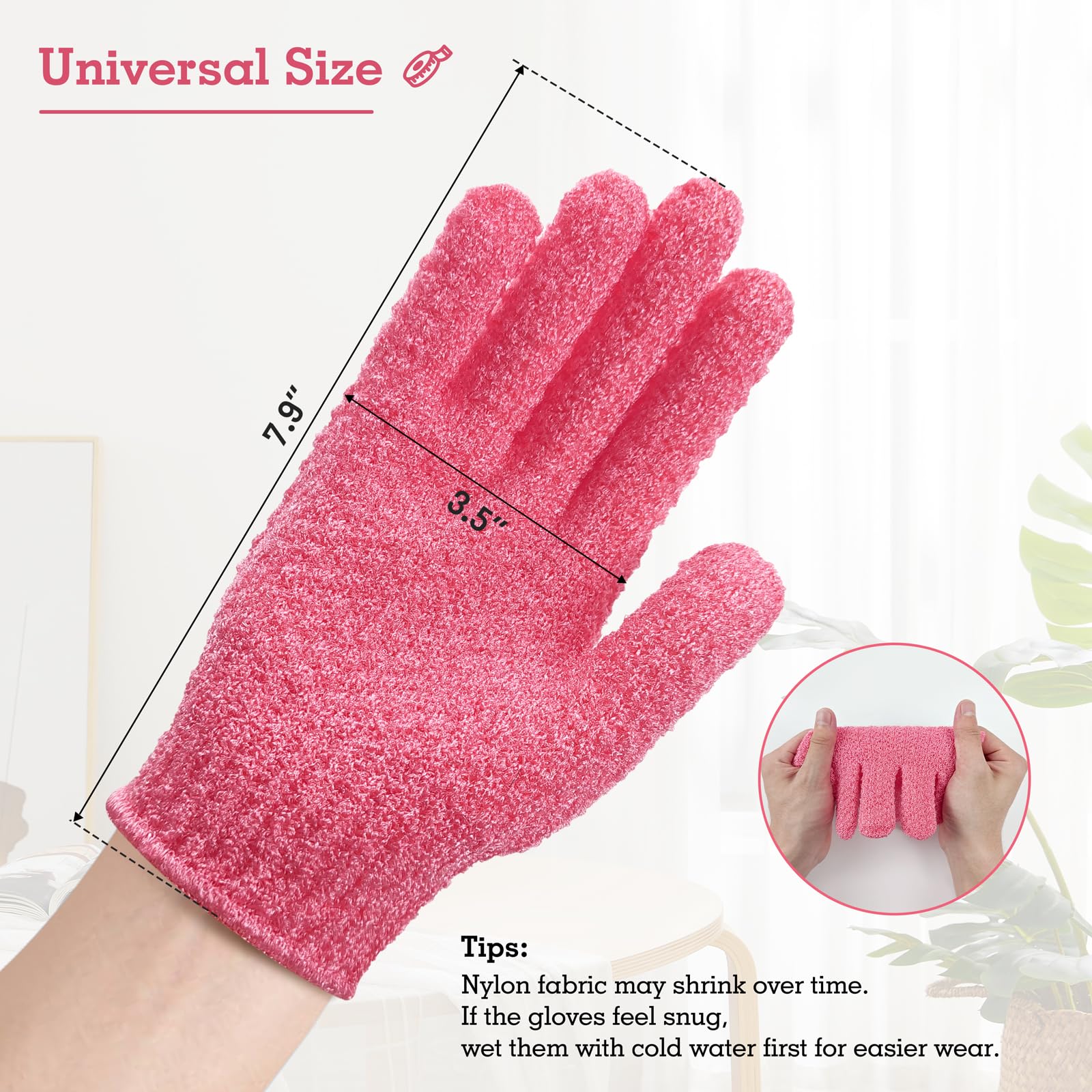 Evridwear exfoliating glove boosts cleansing with gel or bath salts.
