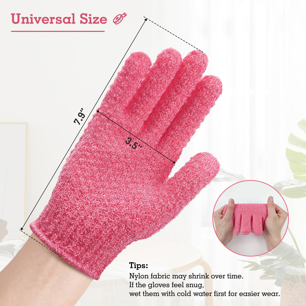 Evridwear exfoliating glove boosts cleansing with gel or bath salts.