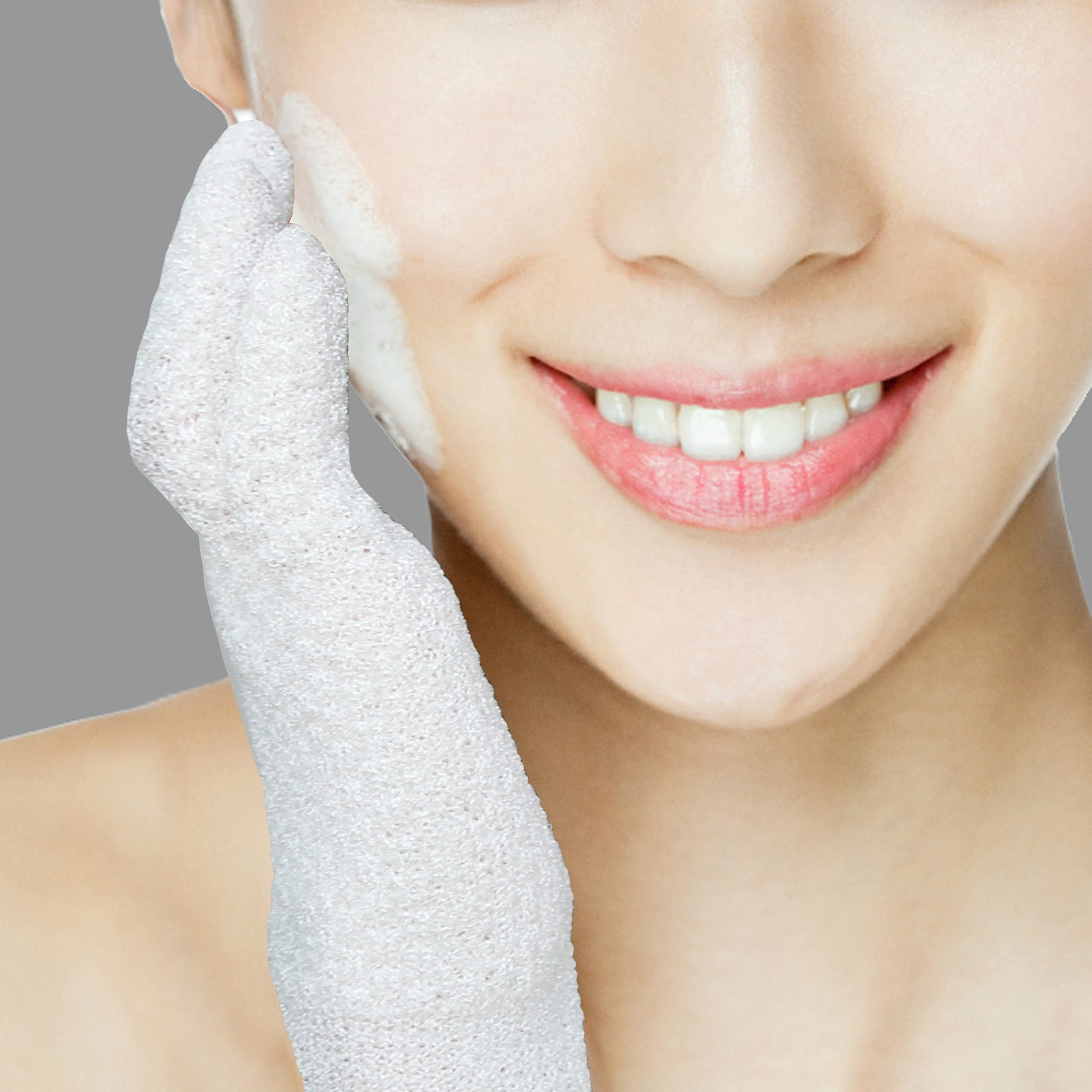 Evridwear exfoliating gloves showing rinse-clean upkeep and air-drying setup