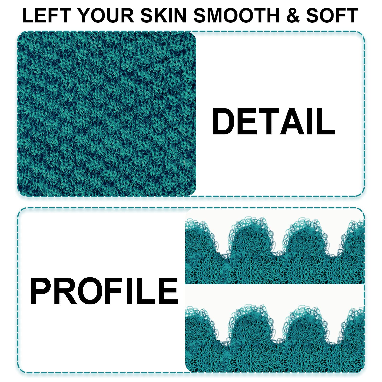 Evridwear: guantes exfoliantes en spa y masaje con textura dual.