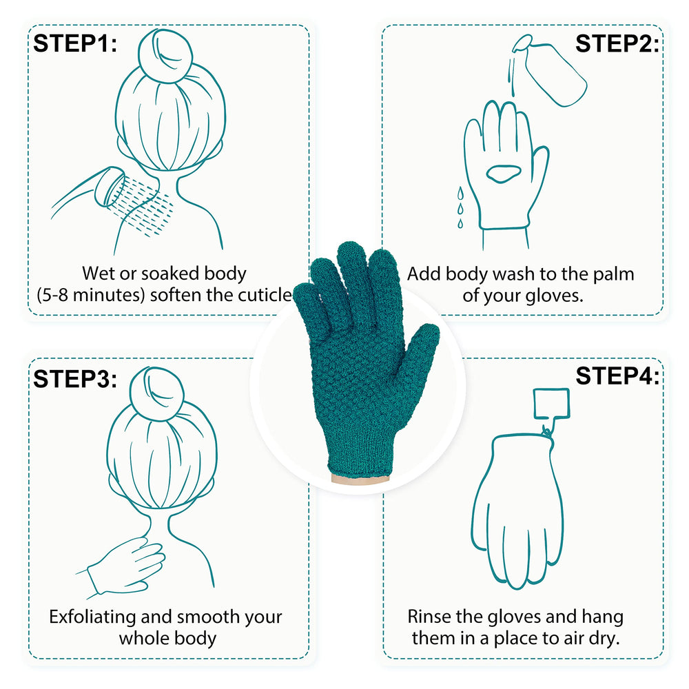 Evridwear: guantes exfoliantes para piel saludable y rutina de baño agradable.
