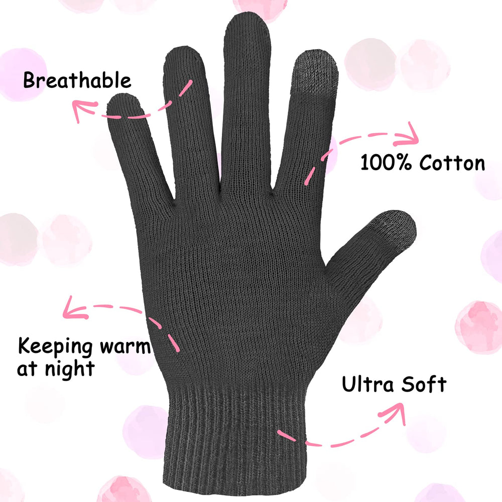 Textura suave Evridwear, guantes de algodón para eczema en niños.