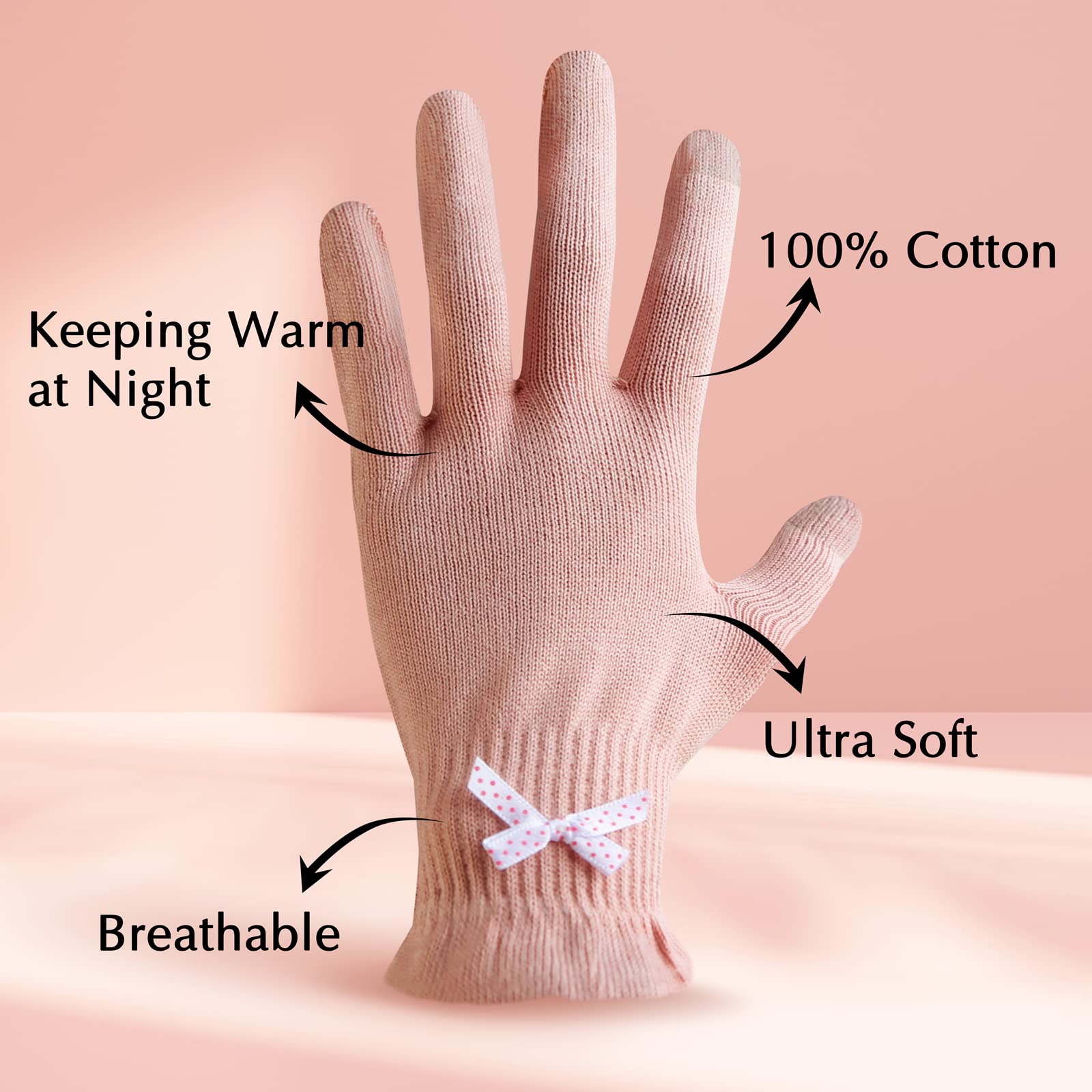 Evridwear sleeping gloves with lotion ready for night therapy