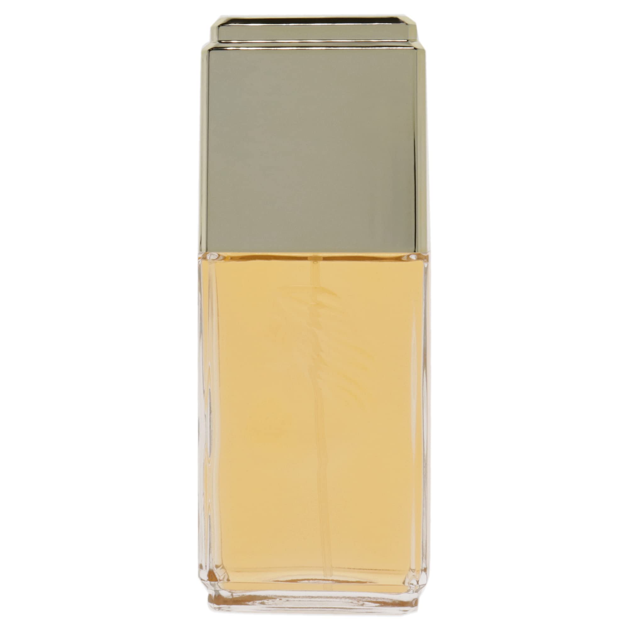 Evyan White Shoulders bottle side view, elegant silhouette for a refined scent.