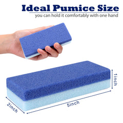 EWAGOA 6-pack foot pumice stone blue back view for thorough exfoliation