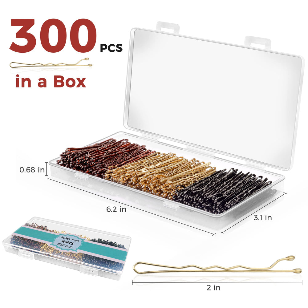 EWAGOA bobby pins in black, brown, and gold ready for secure styling.