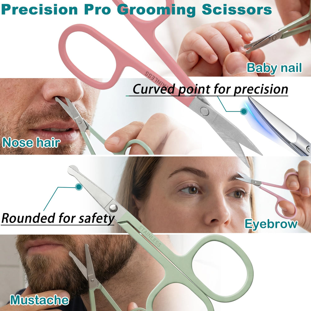 EWAGOA curved-pointed scissors for precise eyebrow shaping