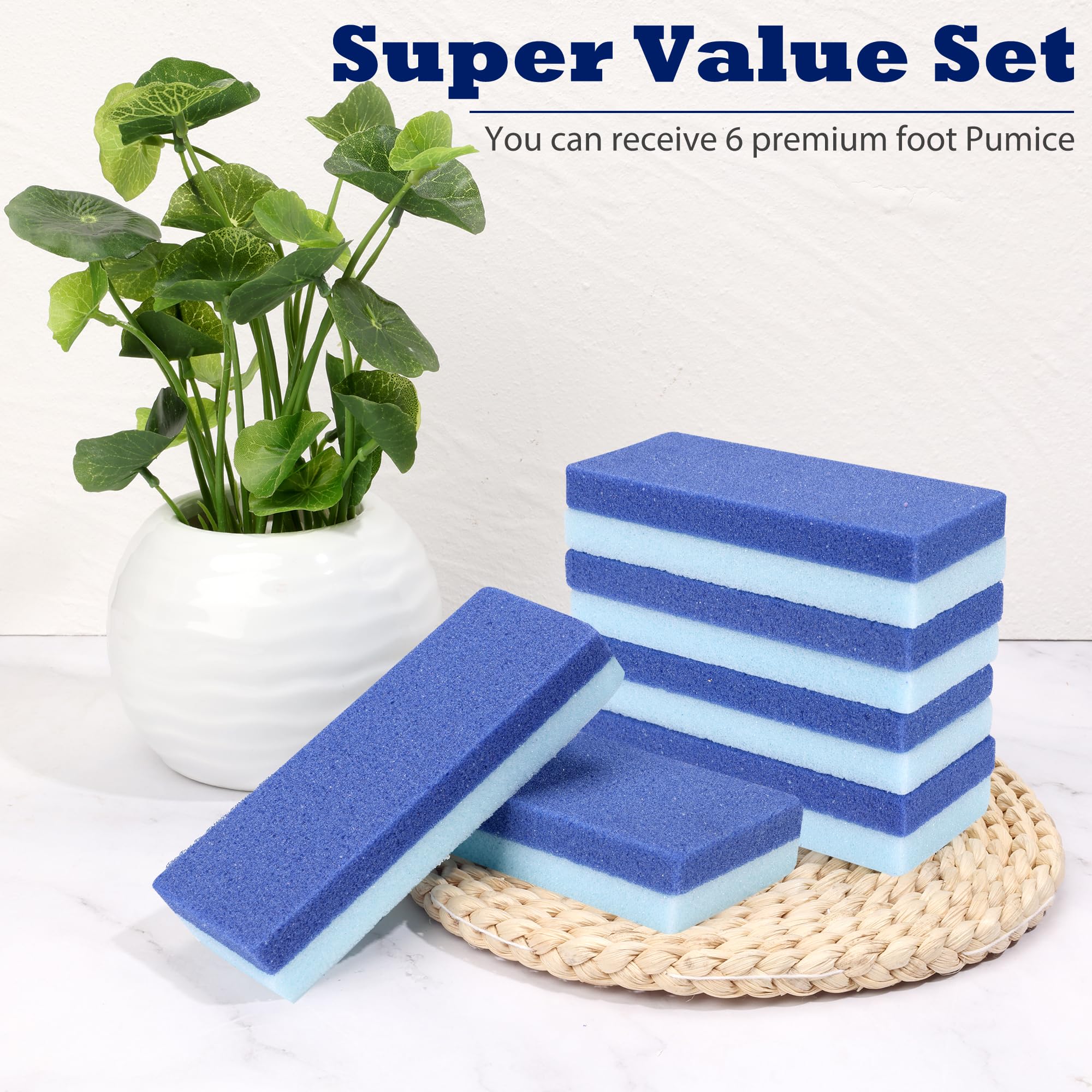 EWAGOA ergonomic handheld pumice blue for controlled callus removal at home
