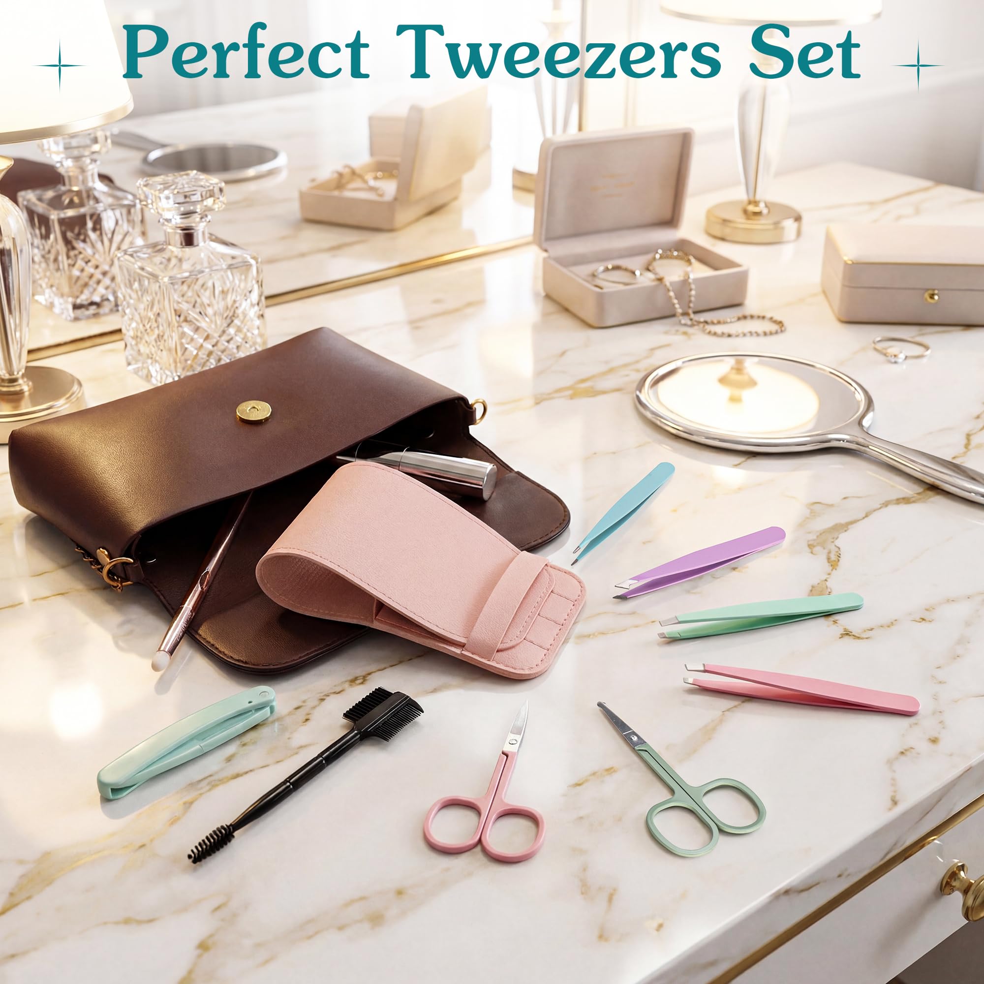EWAGOA flat tweezer for quick, accurate plucking