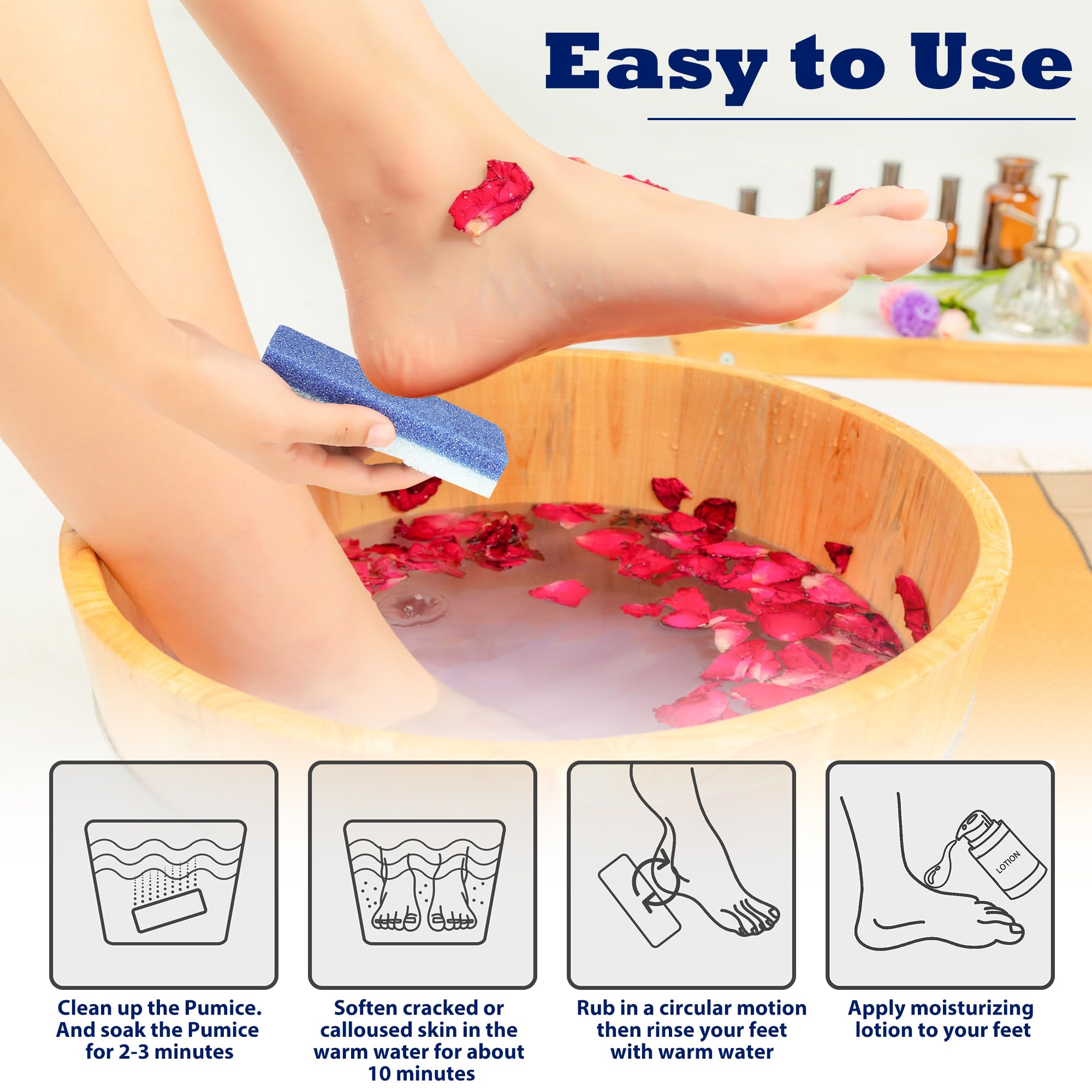 EWAGOA individually sealed pack keeps pumice stones clean and ready
