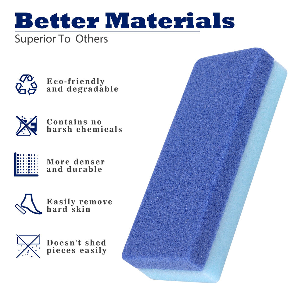 EWAGOA pedicure tools blue scrubber for smooth feet and cracked heel care