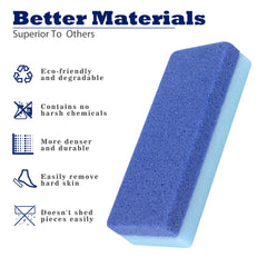 EWAGOA pedicure tools blue scrubber for smooth feet and cracked heel care