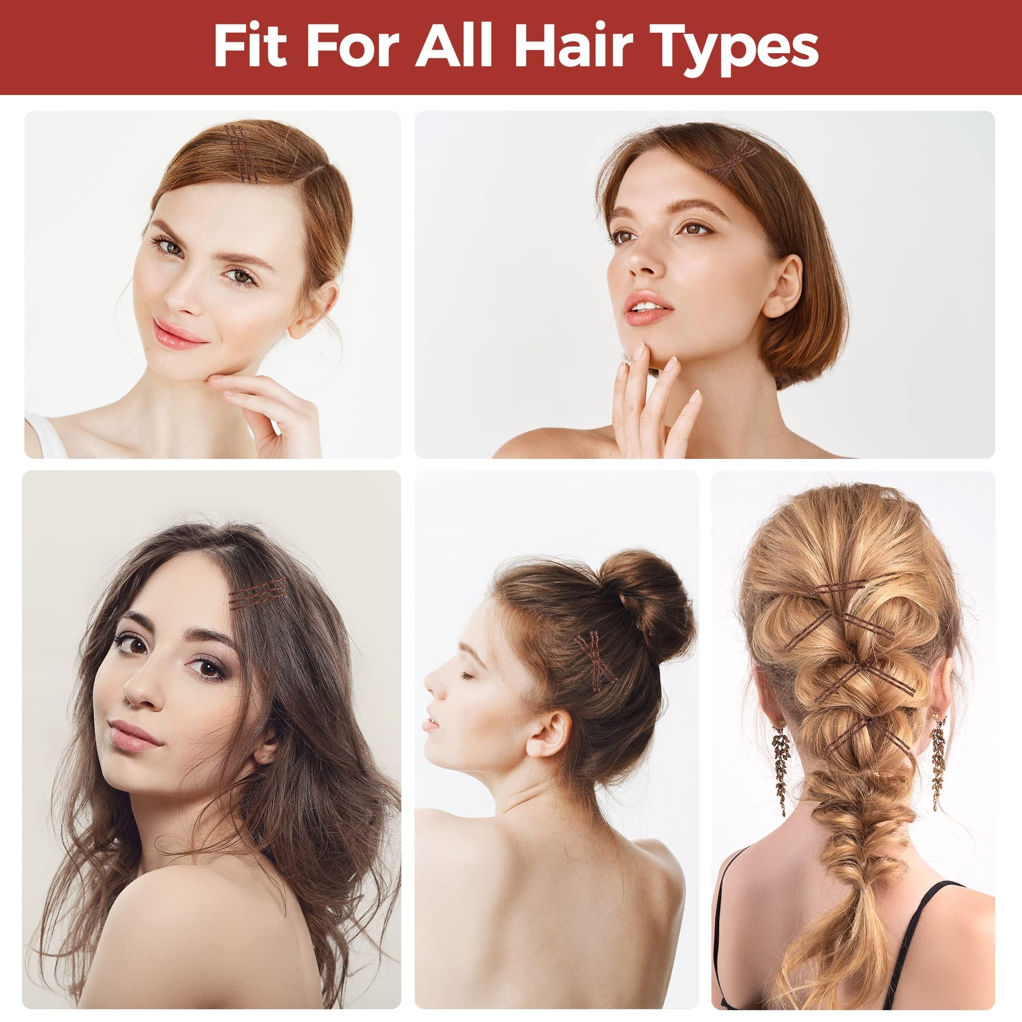 EWAGOA bobby pins fit all hair types for versatile styling.