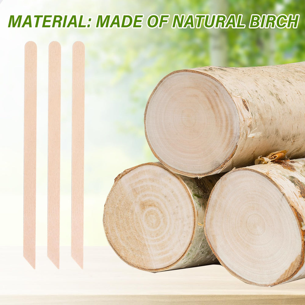 EWVVSS birch wood mini craft sticks for DIY projects and mixing.