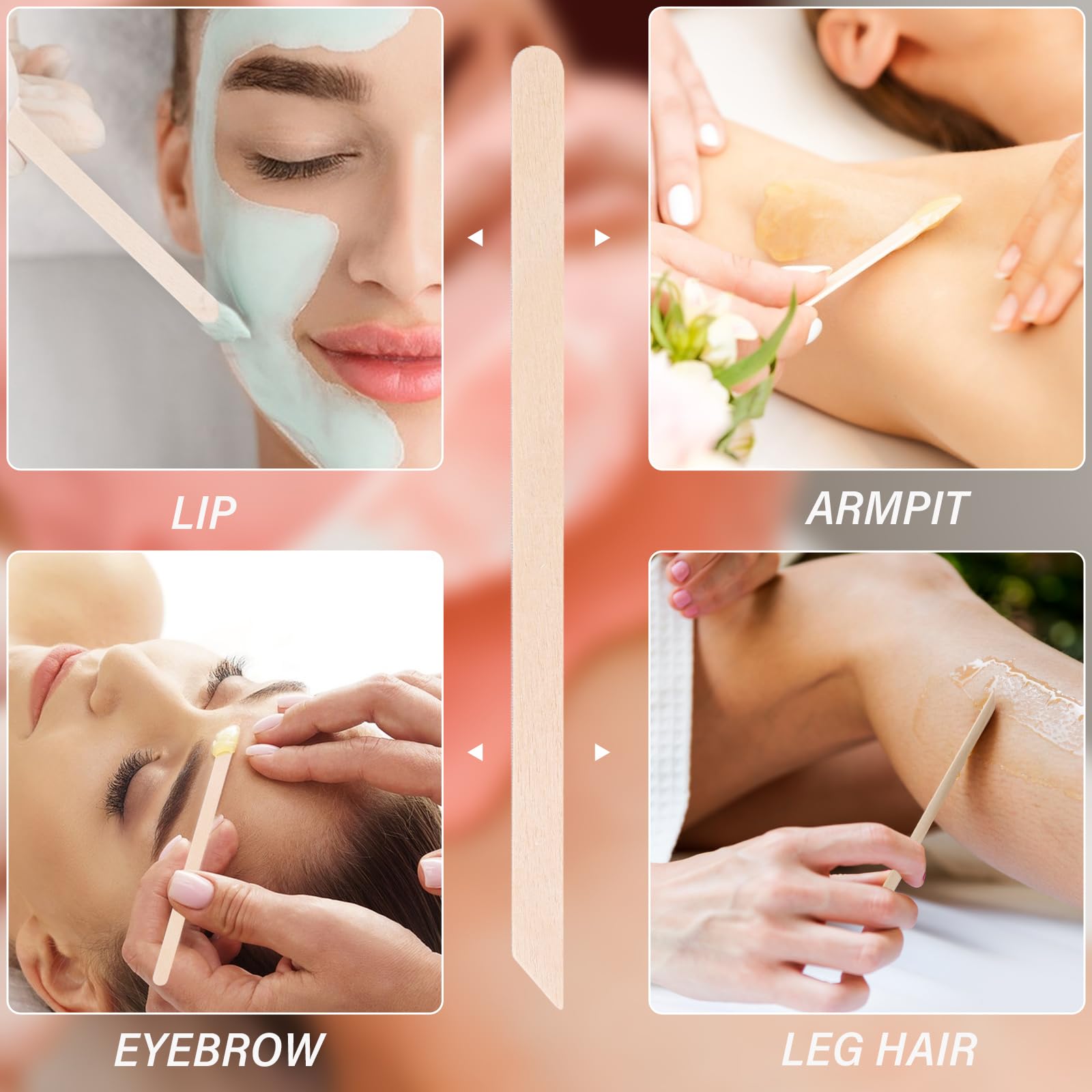 EWVVSS skin-friendly wooden sticks provide smooth, irritation-minimizing use.