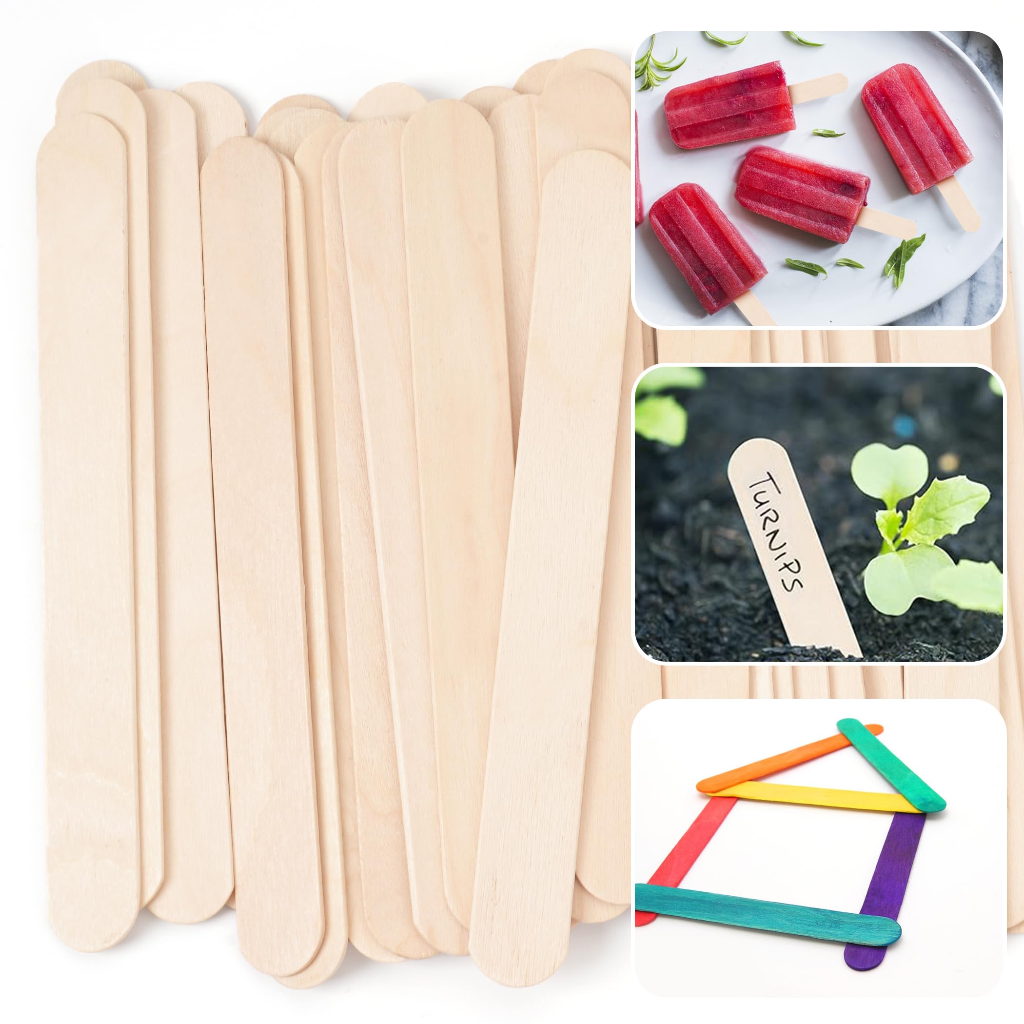 EWVVSS tongue depressor popsicle sticks versatile for crafts.