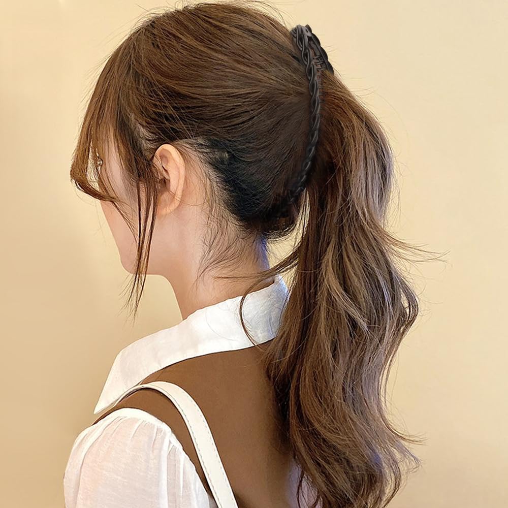 Exacoo banana clip set shown in multiple colors for versatile looks.