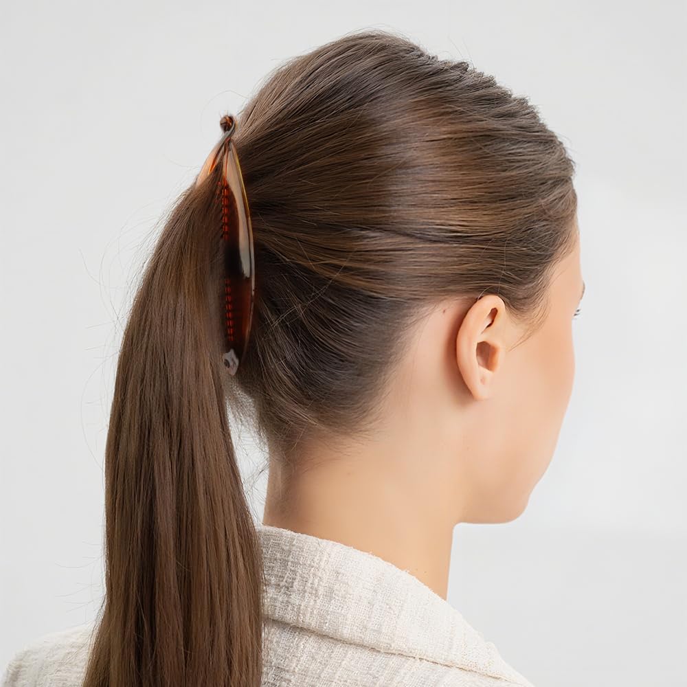 Exacoo plastic double-side clip matches everyday outfits and styles.