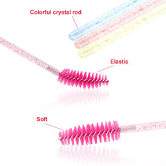 Exacoo crystal-tube lash spoolie wand enables clean, hygienic extensions
