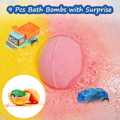 Excalla bombas de baño con fragancias naturales y colores brillantes para juego y relajación.