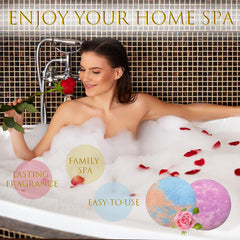Excalla bombas-de-bano-colores-vivos: espuma rica que transforma la bañera en un oasis.