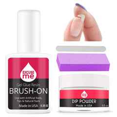 EXCUSE ME gel pegamento brocha para reparar uñas rotas