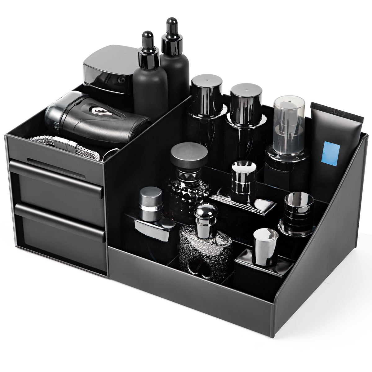 EXIN DECHEN Cologne Organizer on a countertop keeps perfumes neatly accessible
