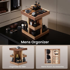 EXIN DECHEN Cologne Organizer on a dressing table keeps bottles organized.