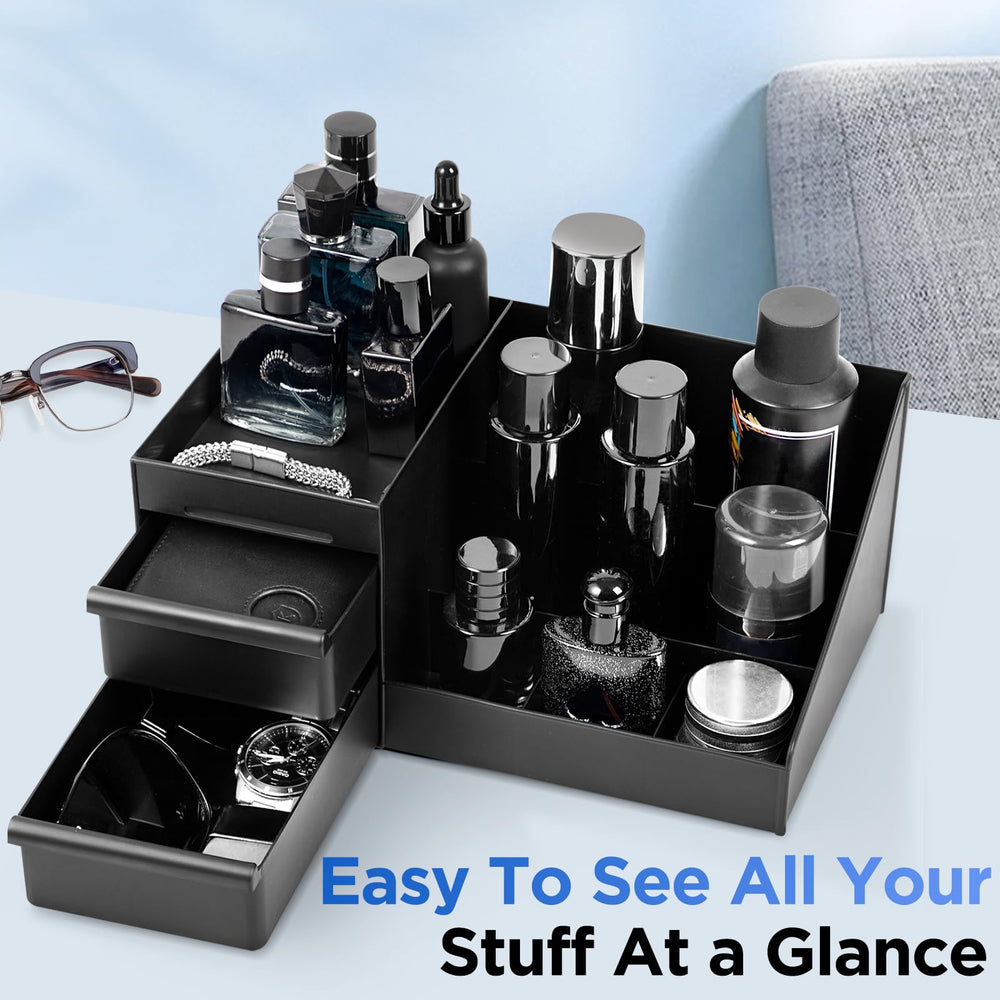 EXIN DECHEN organized display holds lotions and makeup for daily routines